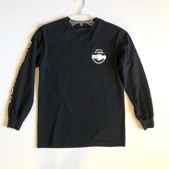 Lurking Class Black Long Sleeve Tee “Down With My Demons” Small - Picture 3 of 4